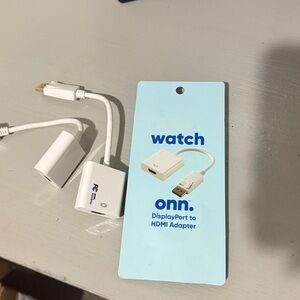 On Running DisplayPort to HDMI Adapter - White